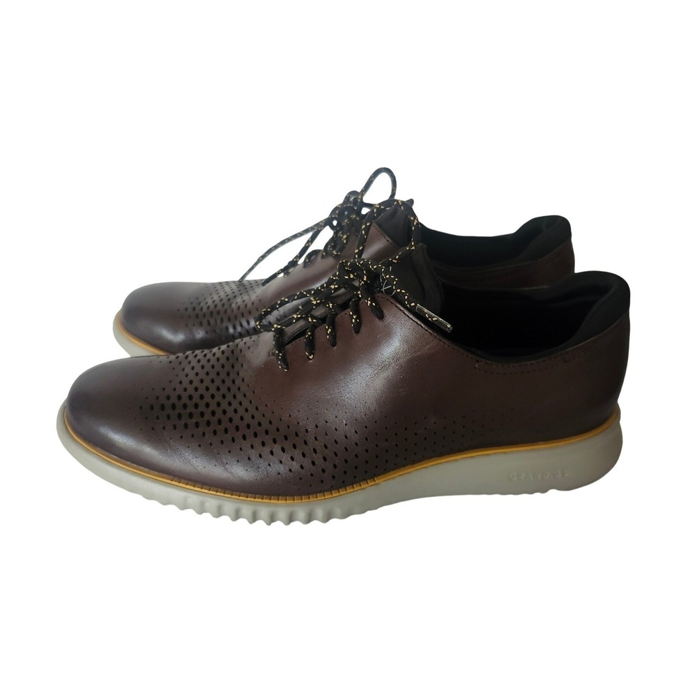 Cole Haan 2.Zerogrand Laser Wingtip Oxford Black Walnut Leather Size 12 C30312